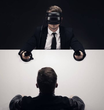 VR sanal reallity kavramı. Eğlence ve sağlık sektörü için yüksek çözünürlüklü görüntü.