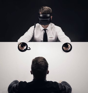 VR sanal reallity kavramı. Eğlence ve sağlık sektörü için yüksek çözünürlüklü görüntü.