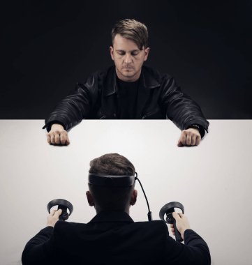 VR sanal reallity kavramı. Eğlence ve sağlık sektörü için yüksek çözünürlüklü görüntü.
