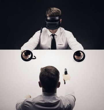 VR sanal reallity kavramı. Eğlence ve sağlık sektörü için yüksek çözünürlüklü görüntü.