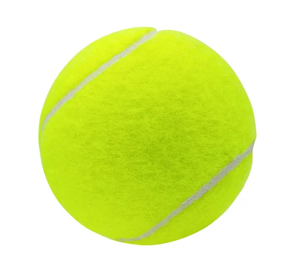 Tennisball Isoliert Auf Weißem Hintergrund Mit Clipping Pfad — Stockfoto