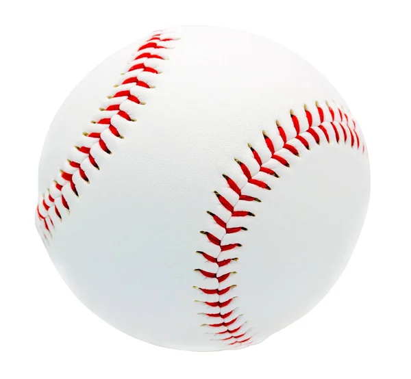 Baseball Izolované Bílém Pozadí Výstřižkem Cesta — Stock fotografie