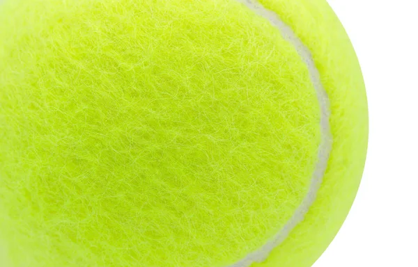 Tennisbal Geïsoleerd Witte Achtergrond Close Texturen Kopieerruimte — Stockfoto