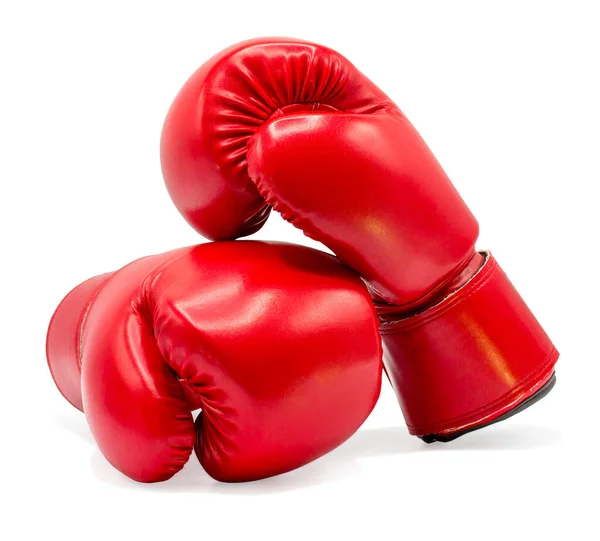 Kırpma yolu ile beyaz arkaplanda izole edilmiş boks eldiveni