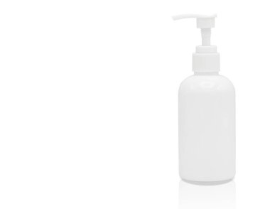 Kırpma yolu ile beyaz arkaplanda izole edilmiş beyaz cilt kremi kavanozu, boşluk kopyala