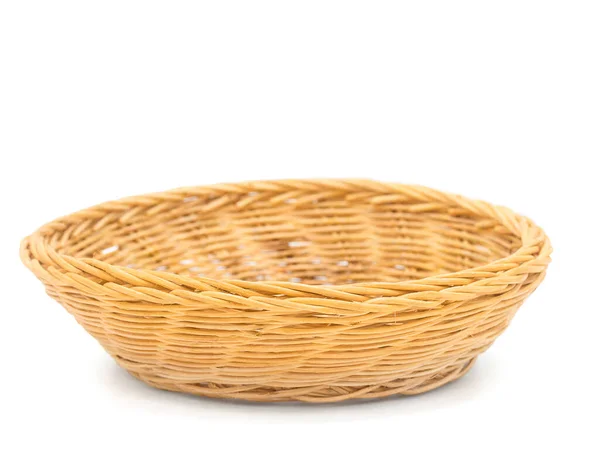 Basket Isolated White Background Clipping Path Copy Space — Stock Photo, Image