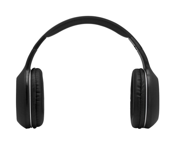 black headphone isolated on white background with clipping path - Image,Closeup