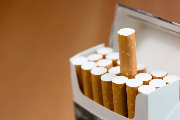 Sigaretten Close Pack Met Kopieerruimte — Stockfoto