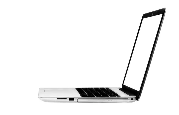 Laptop Izolovaný Bílém Pozadí Oříznutou Cestou Stock Obrázky
