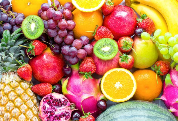 新鮮な果物 カラフルなフルーツ きれいな食事 果物の背景 ストック写真