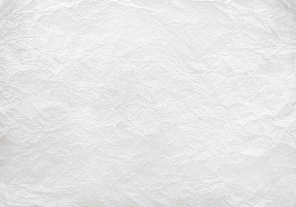 Closeup to white crumpled paper texture background,abstract