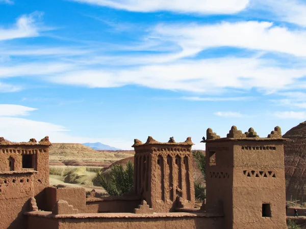 Traditionele Modder Kasbah Van Ait Ben Hadu — Stockfoto