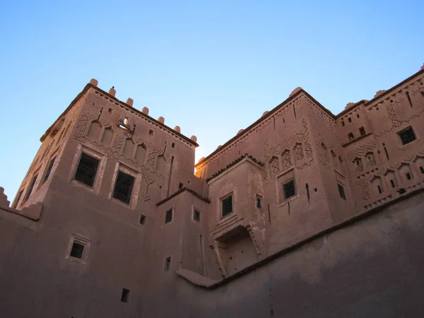 Facciata Palazzo Fango Tradizionale Marocchino — Foto Stock