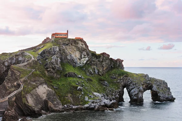 Hermitage on a rocky island protected by the sea