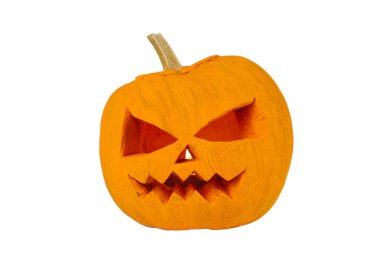 El yapımı ve boyanmış Cadılar Bayramı balkabağı