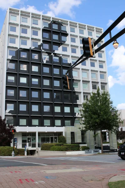 Atlanta Mai 2020 Immeuble Bureaux Silhouette Situé Sur Peachtree Ave — Photo