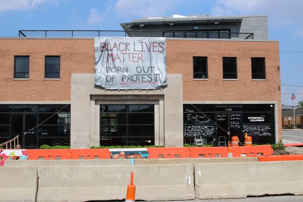 콜럼버스 2020 Boarded Business Shows Black Lives Matter Nine Days — 스톡 사진