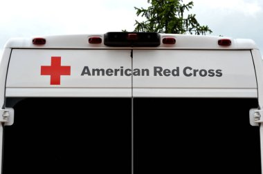 Columbus, Ohio-ABD 20 Haziran 2019: Kan Dr için Amerikan Kızılhaç Aracı.