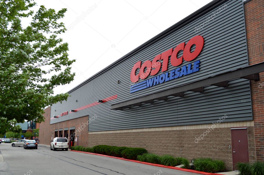 Columbus,Ohio-USA June 20,2019: Costco Wholesale Corporation, doing business as Costco, is an American multinational corporation which operates a chain of membership-only warehouse clubs.