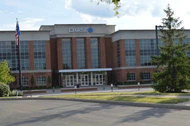 Columbus, Ohio-ABD 25 Haziran 2019: J.P. Morgan Chase Bank, New York merkezli bir ulusal bankadır..