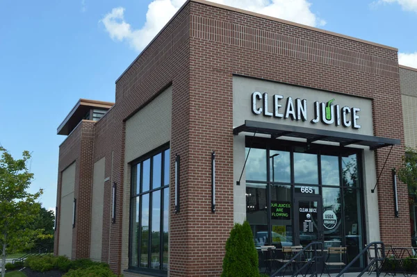 Columbus Ohio Usa Július 2019 Clean Juice Bar Specializálódott Hideg — Stock Fotó