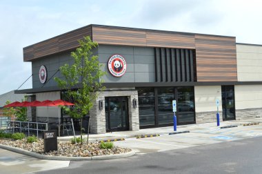 Cuyahoga Falls, Ohio-ABD 26 Mayıs 2019: Panda Express, Amerikan Çin mutfağına hizmet veren bir fast food restoran zinciri..
