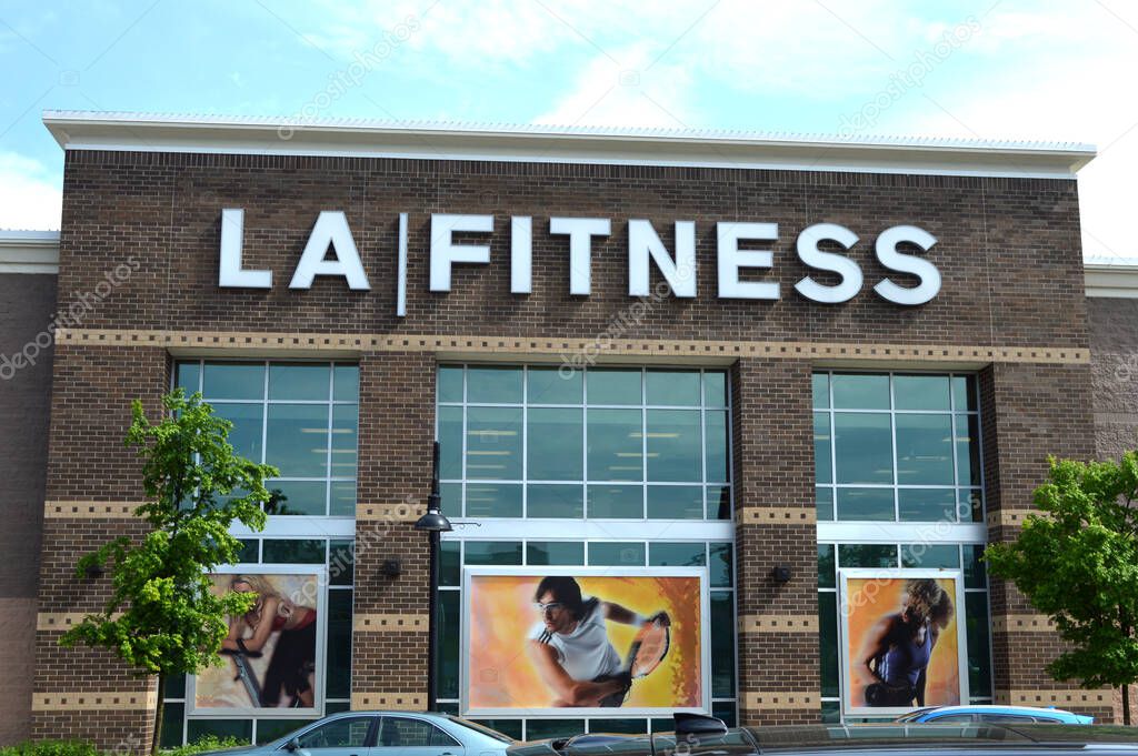 Cuyahoga Falls, Ohio-USA May 26,2019: LA Fitness is a privately owned American health club chain with over 500 clubs across the United States and Canada.
