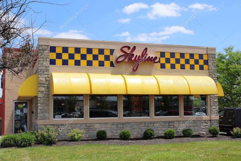 Columbus, Ohio June 25, 2020.Skyline Chili is a chain of chili restaurants based in Cincinnati, Ohio. Founded in 1949 by Greek immigrant Nicholas Lambrinides.