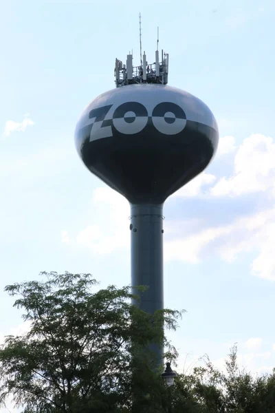 Columbus Ohio Juli 2020 Columbus Zoo Skylt Vattentorn Dublin Ohio — Stockfoto