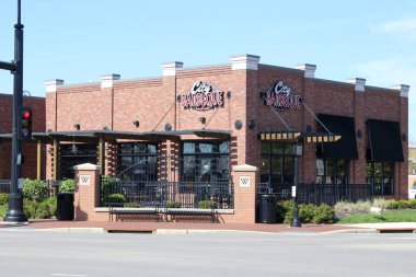 Columbus, Ohio-ABD 7 Mayıs 2020 Şehir Barbekü Restoranı.