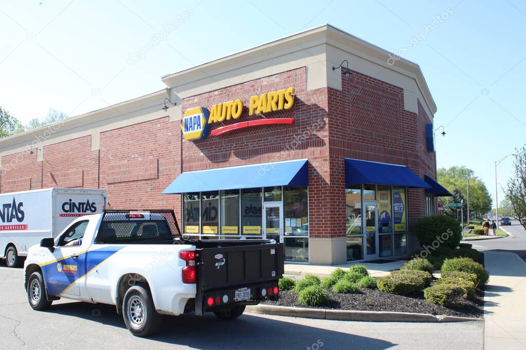 Columbus, Ohio-USA May 7, 2020 Napa Auto Parts Store.