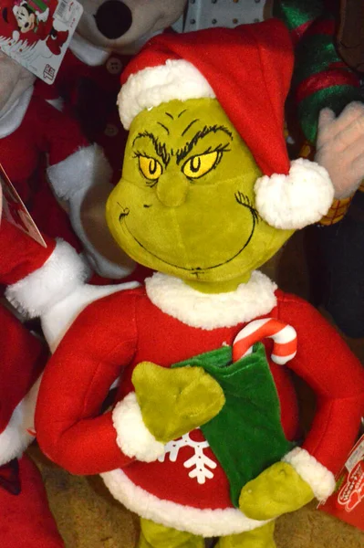 Columbus Ohio Usa Oktober 2019 Kerst Grinch Ornamenten Tentoongesteld Voor — Stockfoto