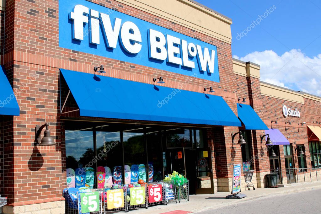 Columbus, Ohio May 28, 2020Five Below stores specializes in all novelty and household products priced at $5.00 or below