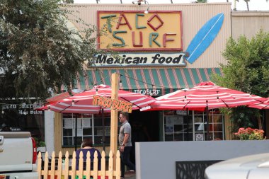 Manhattan Plajı, CA Eylül 12, 2020 Taco Sörf Meksika Yemek Restoranı