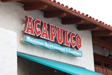 Long Beach, CA 12 Eylül 2020 Acapulco Meksika Restoranı