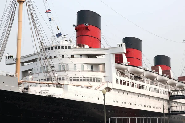 Лонг Бич Штат Калифорния Сентября 2020 Года Queen Mary Пришвартовалась — стоковое фото