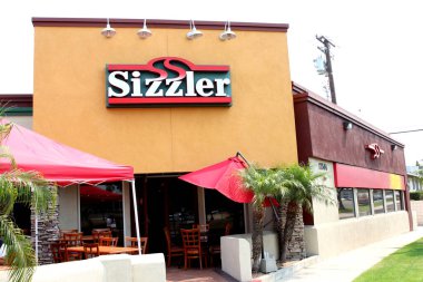 Redondo Plajı CA Eylül 12, 2020 Sizzler Biftek Restoranı