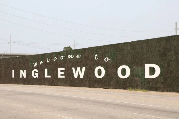 Inglewood Septiembre 2020 Bienvenido Inglewood Sign —  Fotos de Stock