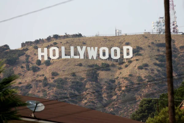Hollywood Setembro 2020 Sinal Hollywood Icônico — Fotografia de Stock