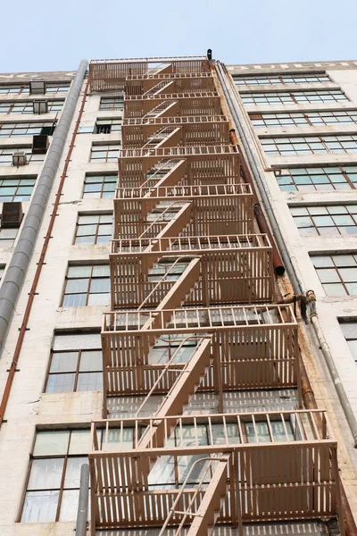 Los Angeles Sept 2020 Fire Escape Steps Building Garment District — стокове фото