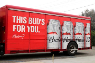 Lawndale CA 12 Eylül 2020 Budweiser Teslimat Aracı