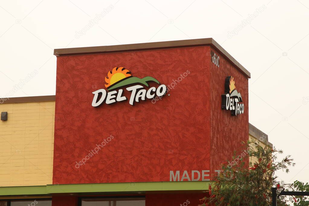 Hawthorne, CA Sept 12, 2020 Del Taco Mexican Restaurant