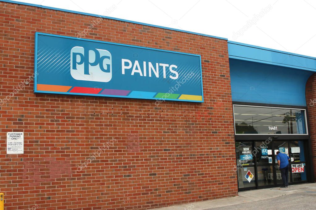 Hawthorne, CA Sept 16, 2020 PPG Paint Supply store.