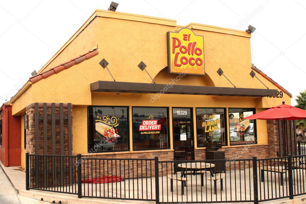 Gardena, CA Sept, 14, 2020 El Pollo Loco Chicken Restaurant