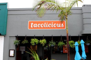 Manhattan Plajı, CA 12 Eylül 2020 Tacolicious Meksika Lokantası.