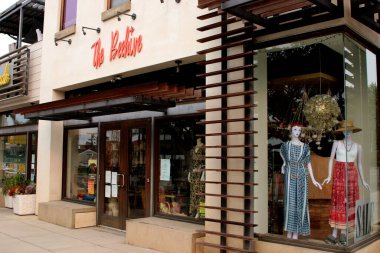 Manhattan Plajı, CA 12 Eylül 2020 Plaj bölgesinde bir moda mağazası..