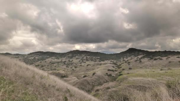 California Hills Przed Burzą Piorunami Burze Powszechne Południowej Kalifornii Zimą — Wideo stockowe