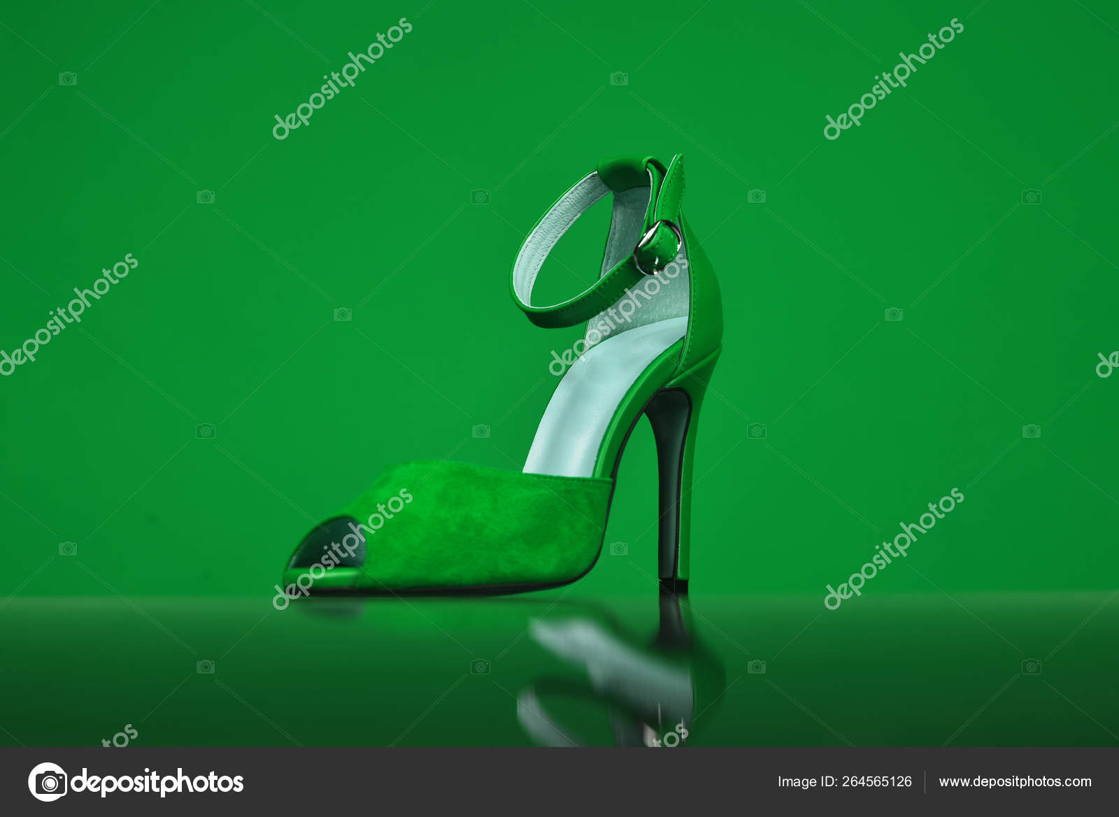 bright green shoes heels