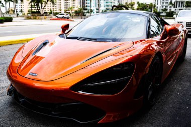 Miami, Florida, ABD - Haziran 2020 McLaren. Süper araba Pahalı araba Beygir gücü.