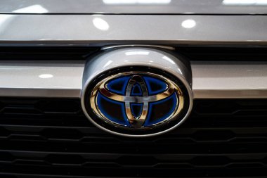 Miami, Florida, ABD - Haziran 2020: Toyota logosu. Süper araba. Güzel, pahalı bir araba. Beygir gücü.